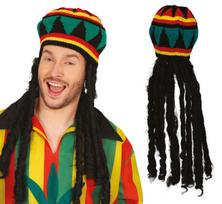 "Rasta" kepurė su plaukais