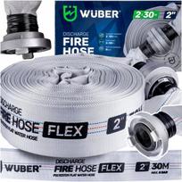 Gaisrinė žarna siurbliui Wuber su FAST-FIX jungtimis, 2", 30 m, balta