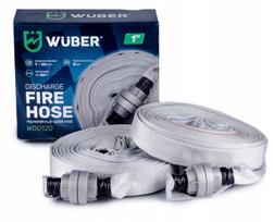Gaisrinė žarna siurbliui Wuber su FAST-FIX jungtimis, 1", 20 m, balta