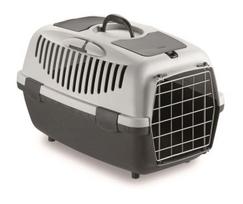 Transportavimo narvas Gulliver 3 su metalinėmis durelėmis 61x40x38cm tamsiai pilka/šviesiai pilka, Transpordipuur Gulliver 3 metalluksega 61x40x38cm tumehall/helehall