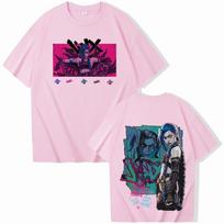 Hot Anime Jinx-Arcane T-Shirts Unisex Harajuku O-Neck Short Sleeve Popular Music Shirts Fans Gift S