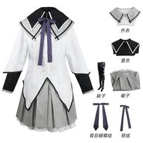 Kaname Madoka Cosplay Costume Wig Anime Puella Magi Madoka Magica Pink Ball Dress Halloween Party Uniform Outfit For Women Girl XL 55-60kg rožinė