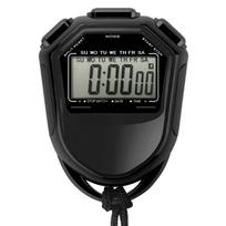 Vandeniui atsparus chronometras skaitmeninis rankinis LCD laikmatis Chronografinis sporto skaitiklis su plaukimo dirželiu juoda