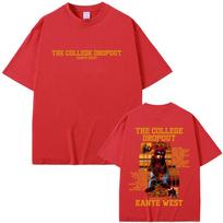 Reperis Kanye West The College Dropout Meškiuko Grafiniai Marškinėliai Vyrams Moterims Hip Hop Pop Muzikos Marškinėliai Kasdieniai Medvilniniai Vintažiniai Marškinėliai S