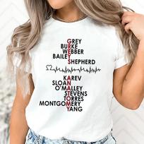 Grey's Anatomy Aktorių Komandos Marškinėliai Grey Yang Karev Stevens O'Malley Marškinėliai Grey's Anatomy Marškinėliai Slaugytojos Marškinėliai Unisex Trumpomis Rankovėmis Viršus S
