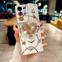 Tinka Samsung S24ultra mobiliojo telefono dėklui S25 Naujas vidinis įdėklas 23 Pilnas deimantų žiedo laikiklis Pilnas dangtelis Apsauga nuo kritimo A16 S25