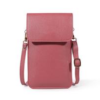 2023 Trendy Women's Versatile Mini Crossbody Phone Bag - Simple Solid Color Design tamsiai rausva spalva