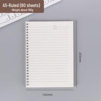 Creative Frosted Coil Notebook: A5/B5 Thick Journal with Grid & Ruled Pages