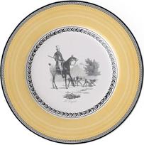 "Villeroy & Boch Audun Chasse" vakarienės lėkštė, 27 cm, aukščiausios kokybės porcelianas, balta/pilka/geltona