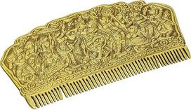 Purpledip retos kolekcijos žalvario stabas Radha Krišna ir Gopis (Raas Leela); sudėtinga drožyba Indijos senovinis kolekcinis namų šventyklos dekoras Dovana (11035)