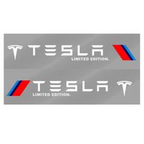 2 vnt. Automobilio kėbulo dekoravimo lipdukai Durų personalizuoti Sportiniai 3D lipdukai Tesla Model 3 S X Y Stiliaus Roadster Invader Coil Mod WYE K80 balta