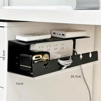 Under-Desk Cable Management Rack: No-Drill Power Strip & Cord Organizer for Home Offices juoda
