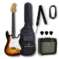 Condorwood RS-100 Vintage Burst elektrinė gitara su rinkiniu SMART