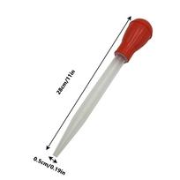 Rubber Head Scale Pipette Dropper Liquid Cooking Pipette Oil Tube Turkey Barbecue Seasoning Food Droppers Multi-purpose raudona
