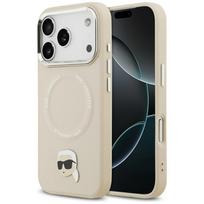 Karl Lagerfeld Karl Pin MagSafe iPhone 17 Pro Max beige case