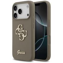 Guess case for iPhone 17 Pro GUHCP17LSC4GSMW (Silicone W/ Big 4G Script) brown