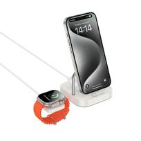 Wireless charger Hoco 3in1 3A 5W compatible with Apple Watch CQ16A milky white