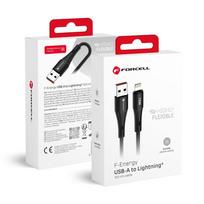 FORCELL F-ENERGY C343 cable USB A to Lightning 2.4A 12W Silicone 1 m black