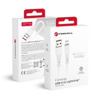 FORCELL F-ENERGY C343 cable USB A to Lightning 2.4A 12W Silicone 1 m white