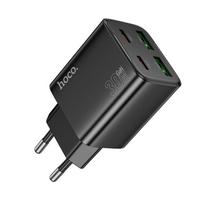 Hoco Phone Charger 2 x USB-C + 2 x USB-A QC3.0 PD 3A 30W N56 Black