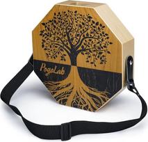 "POGOLAB Cajon" instrumentas su "Snare" ir bosiniais garsais, skirtas akustinei muzikai, nešiojamas kelioninis perkusinis instrumentas su reguliuojamu dirželiu, akustinis perkusinis instrumentas pradedantiesiems ir keliaujantiems