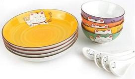 COFFRET REPAS -Le Chat MANEKI NEKO - Japoniškas dizainas - 4 asmenims