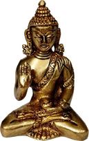 Purpledip žalvario statula Budos pamokslaujantis mini statulėlė Vitarka Mudra (10642B)