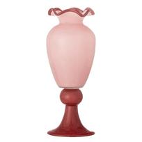 Rožinės spalvos iš stiklo vaza (aukštis 34 cm) Frills – Bloomingville