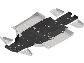 Pilnas dugno apsaugų komplektas (plastikas–aliuminis): Trapper 550 UTV / HiSun 550 UTV