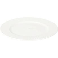 Porcelianinė pietų lėkštė BONE RIBBED, baltos sp., 19 cm