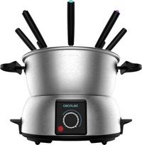 "Cecotec FunGourmee" elektrinis Fondue iš nerūdijančio plieno 8 žmonėms, reguliuojama temperatūra, 1000 W, su 8 iešmeliais, sūriui, šokoladui ir aliejui