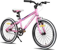 JOYSTAR Lubbock 20 24 colių vaikiškas dviratis berniukams ir mergaitėms nuo 7 iki 12 metų Hardtail kalnų dviratis vaikams su 1 greičio/7 pavarų perdavomis, baltos spalvos sienelėmis su gumbuotomis padangomis, vaikiškas dviratis