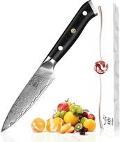 KOI ARTISAN Damasko peilis - 3,5 colio skustuvo ašmenimis - virėjo peilis 67 sluoksnių japoniškas damasko VG10 super plienas - karinės klasės G10 rankena Virtuvinis peilis