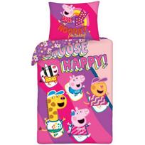 Peppa Pig Happy patalynės užvalkalas 140×200 cm, 70×90 cm