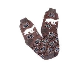 Kojinės unisex Odinės šlepetės Balta meška, įvairių spalvų, 40/43