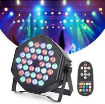 "Litake" 1 x LED prožektoriaus akumuliatorius, įkraunama "Par" šviesa, RGB 36 LED vakarėlių šviesa, 7 apšvietimo režimai, scenos apšvietimas, lankstus nuotolinio valdymo pultas, DMX valdymas, skirtas DJ, diskotekoms, vakarėliams, barams, Helovinui, Kalėdo