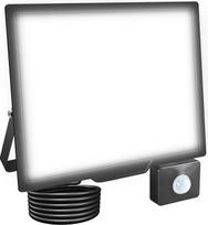 RIGIDON LED prožektorius su judesio jutikliu 100 W 10000 LM LED prožektorius Lauko prožektorius 6000 K Cool White IP66 Vandeniui atsparus lauko prožektorius Sodo garažo kiemas Sporto aikštelė Kiemas