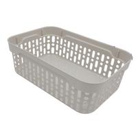 Plastikinė dėžutė su skylutėmis, 18 × 12 × 6 cm BALTA