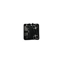 DuKaS Black manicure set made of genuine leather Solingen 9350