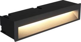DAWALIGHT LED įleidžiamas sieninis šviestuvas laiptų apšvietimas 10 W 3000 K šiltos baltos spalvos sieninis įleidžiamas prožektorius IP65 atsparus vandeniui 240 V laiptų apšvietimas lauke, skirtas sienoms, takams, aliuminis, tamsiai pilkas