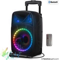 Party Fun Lights - Karaoke Party Speaker with Handle & Wheels - (605603)