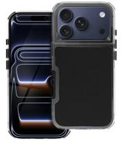 Juodas / skaidrus dėklas Apple iPhone 17 Pro telefonui "Matrix Case"