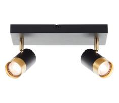Brilliant - LED taškinis šviestuvas VIGOLO 2xGU10/5W/230V juoda/auksinė