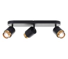Brilliant - LED taškinis šviestuvas COVELO 3xGU10/5W/230V juoda/auksinė