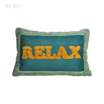Turkio spalvos medvilninė pagalvė „RELAX“, 40x60 cm
