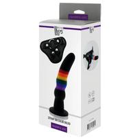 Colorful Love - prisegamas dirželis - spalvotas dildo