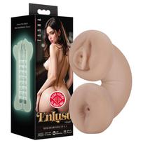 Enlust Tasha - masturbatorius su šviečiančia vagina ir analu - natūralus