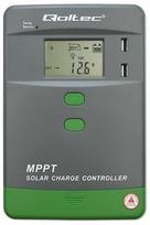 „Qoltec“ saulės energijos MPPT įkrovimo reguliatorius su temperatūros jutikliu, 30 A | 12 V / 24 V | LCD | 2 x USB | „Bluetooth“ | programėlė | GEL | LiFePO4