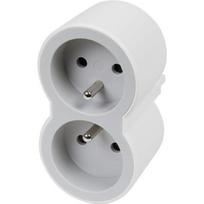 LEGRAND Biplite FB 2x2P+T standartiniai priekiniai lizdai - Balti ir pilki