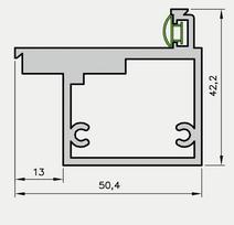 Aliuminė stakta Sara/80/D/202X/magnetinė spyna/MORTISE vyriai ISTAR 3vnt
